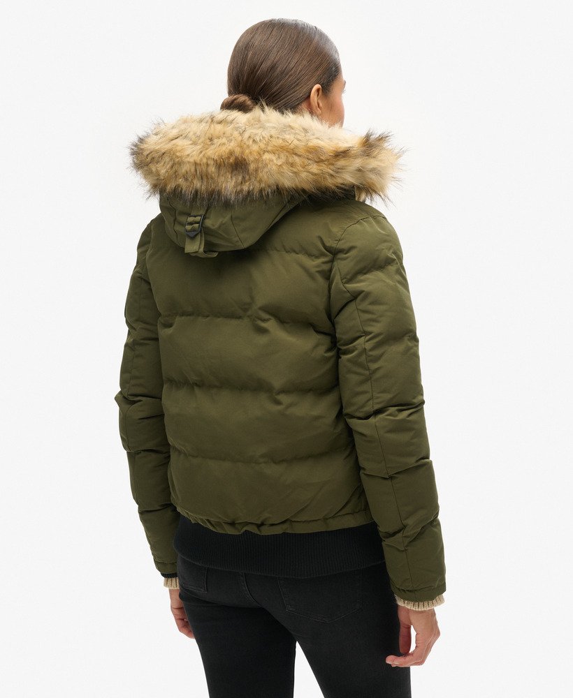everest gewatteerde bomberjas met capuchon in olijfgroene kleur surplus goods