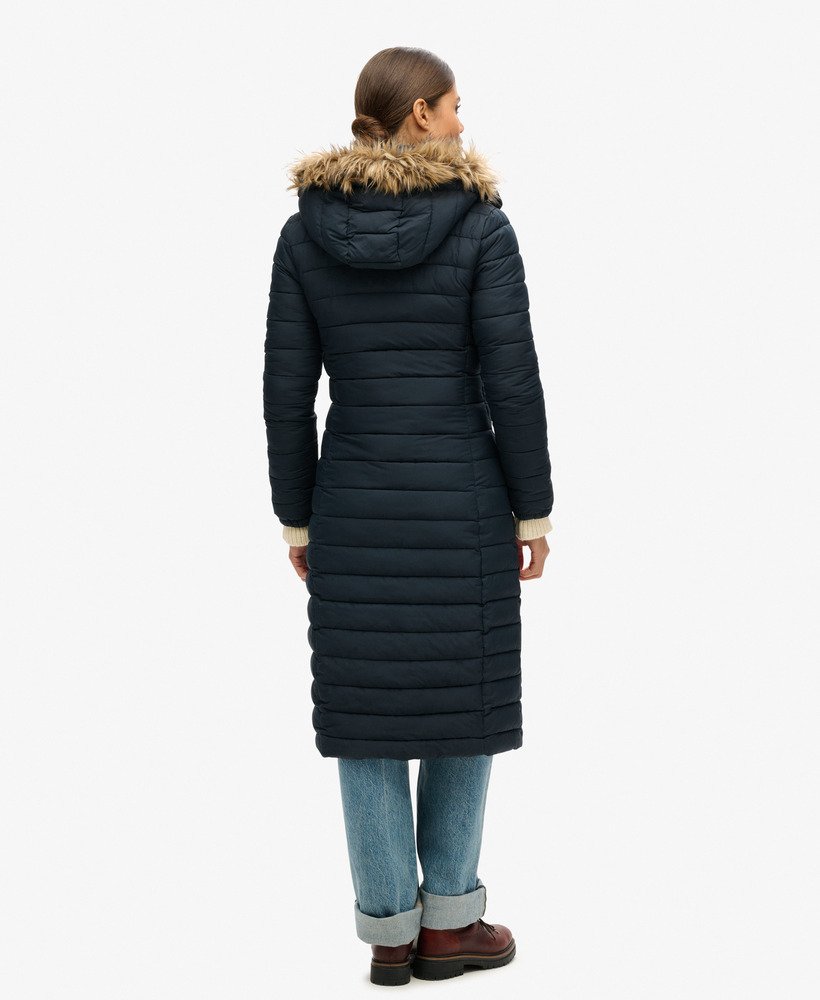 superlange fuji-jas in eclipse navy