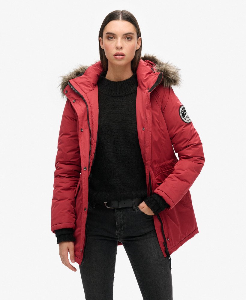 ashley everest parka-jas in baksteenrood