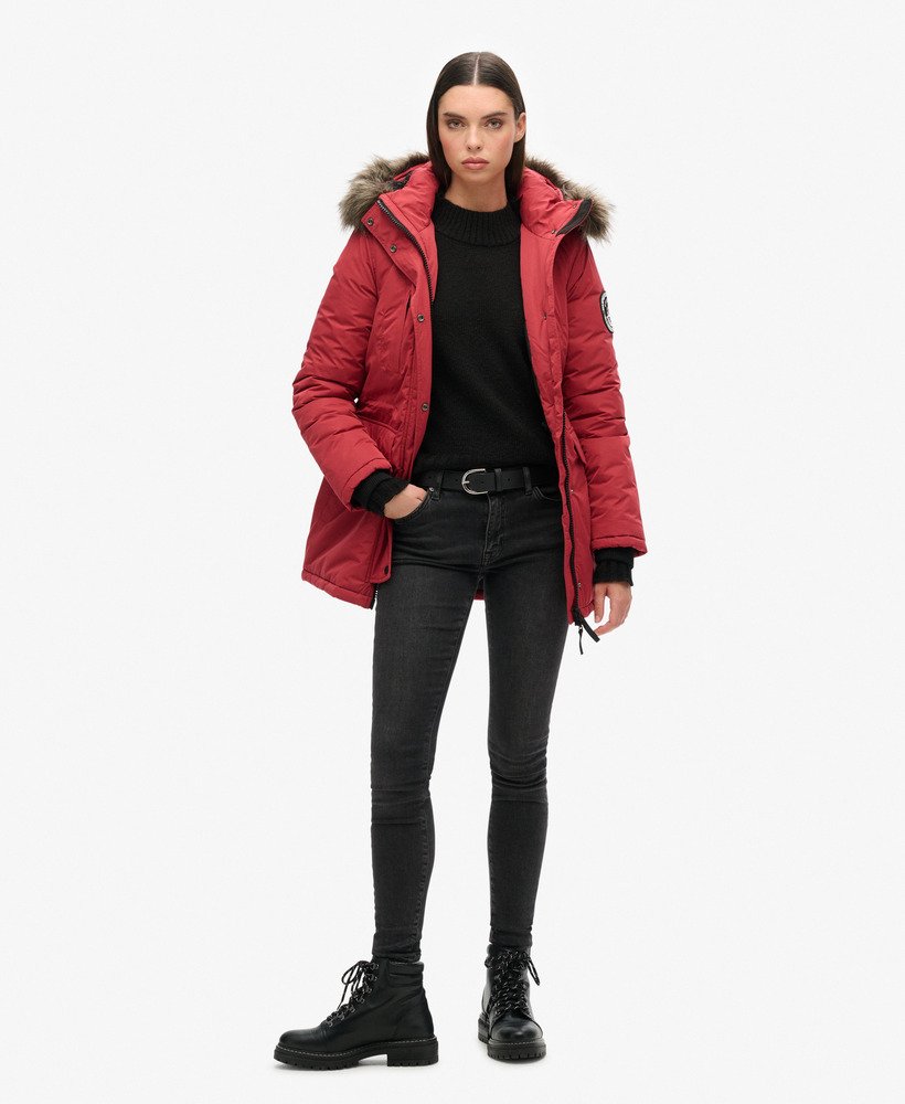 ashley everest parka-jas in baksteenrood