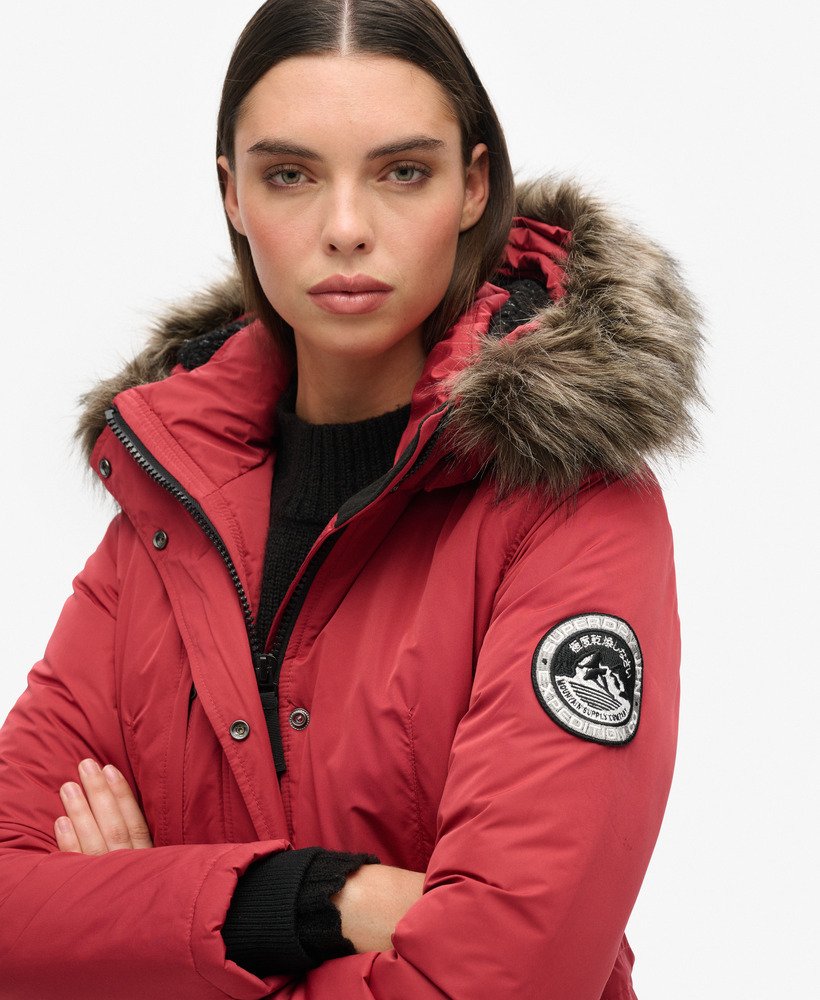 ashley everest parka-jas in baksteenrood