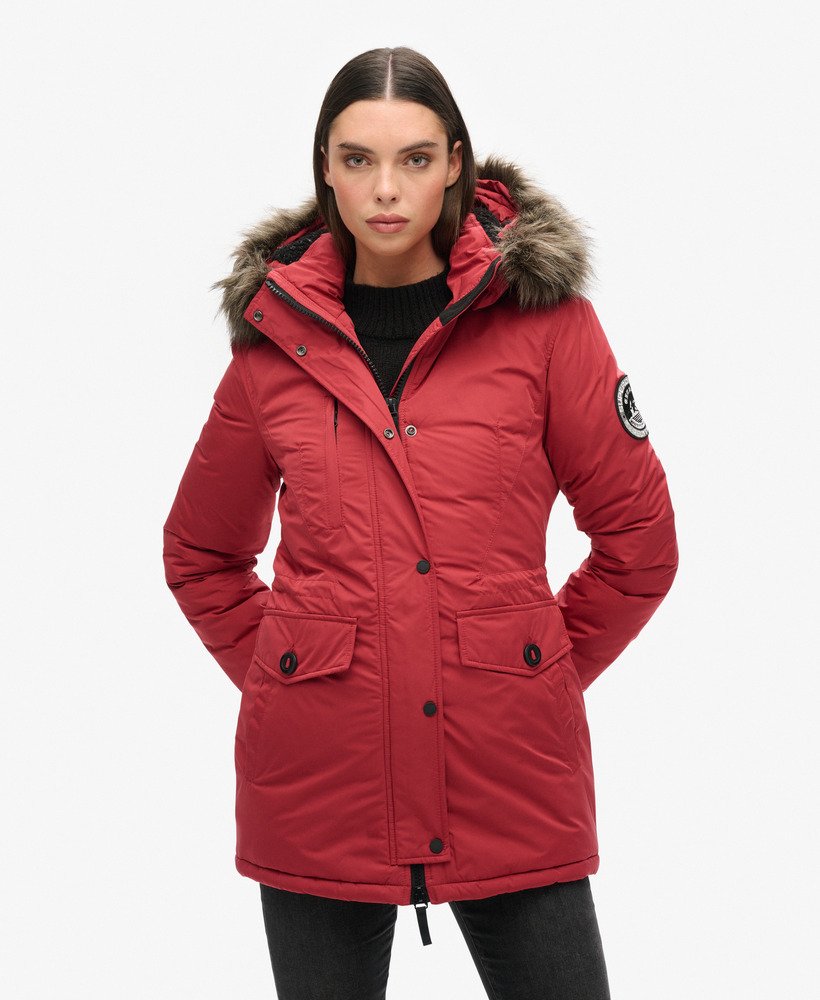 ashley everest parka-jas in baksteenrood