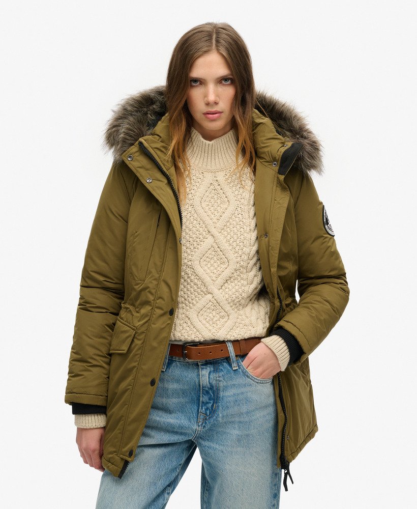 ashley everest parka-jas in kaki