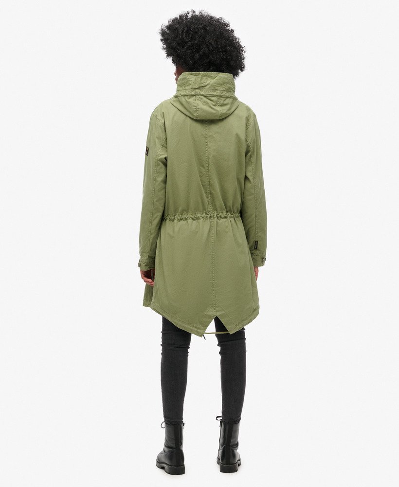 vintage field parka in vintage kaki