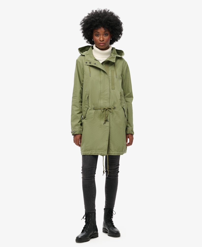 vintage field parka in vintage kaki