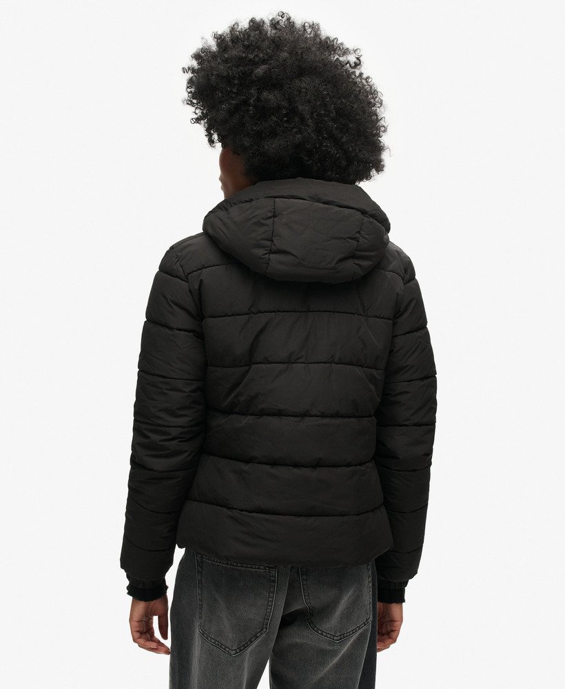 spirit sports pufferjack met capuchon in zwart