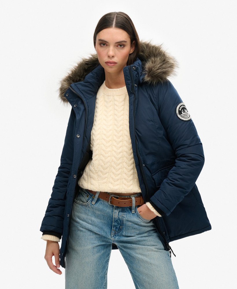 ashley everest parka coat in eclipse navy