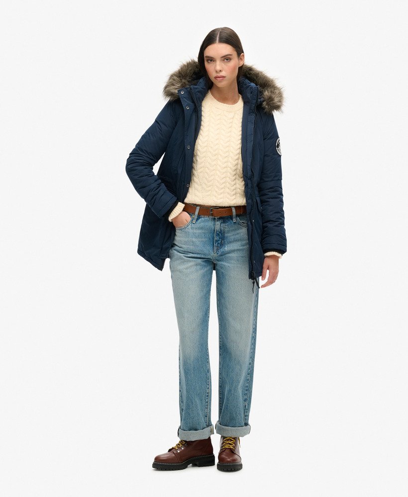 ashley everest parka coat in eclipse navy