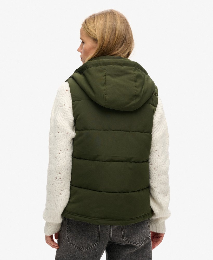 everest gewatteerd vest met capuchon in abyss khaki