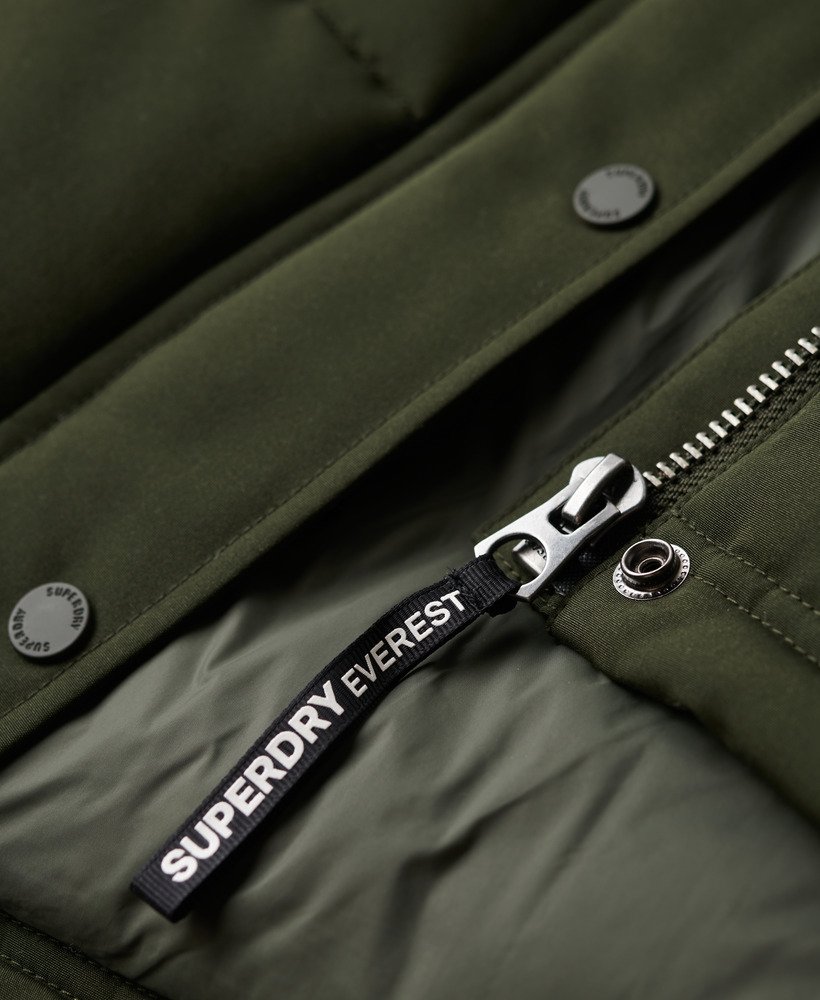 everest gewatteerd vest met capuchon in abyss khaki