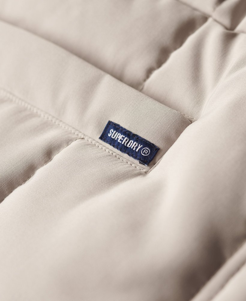 everest gewatteerd vest van imitatiebont in chateau gray