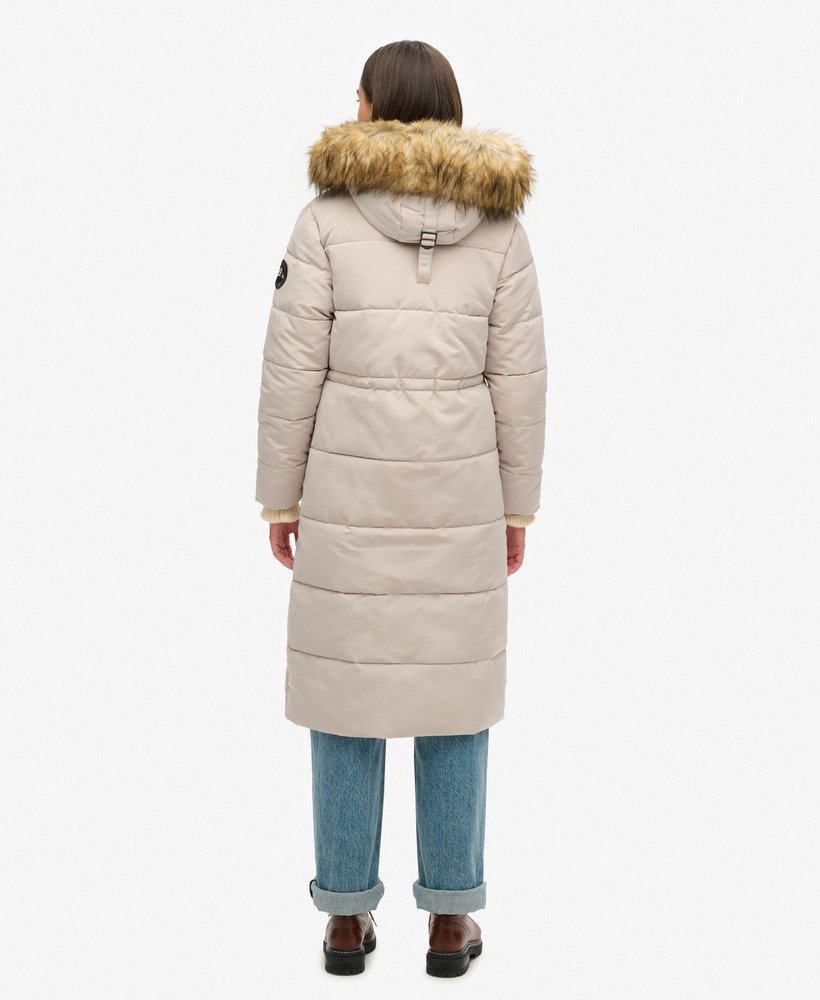 everest longline puffer coat in chateau gray