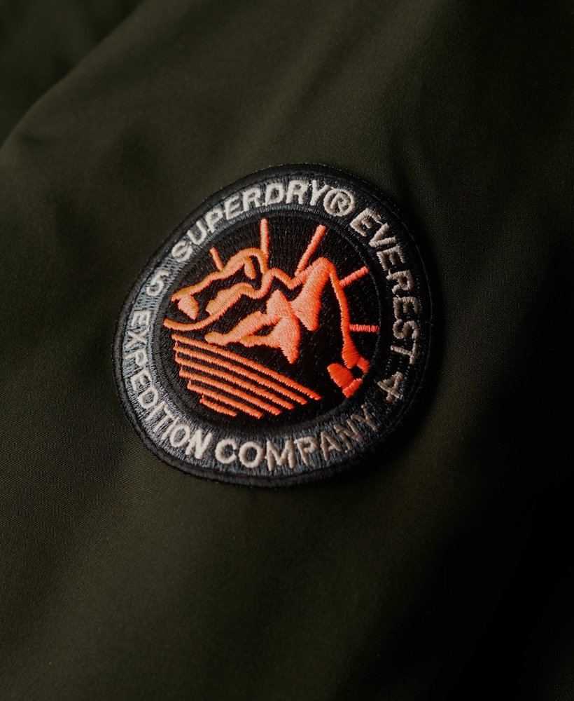 everest parka met capuchon van imitatiebont in abyss khaki