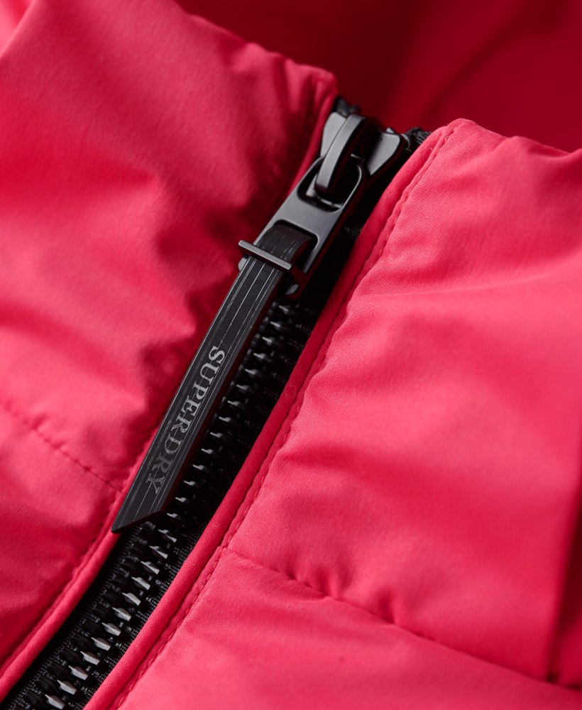 capuchon storm hybrid gewatteerde jas in active pink