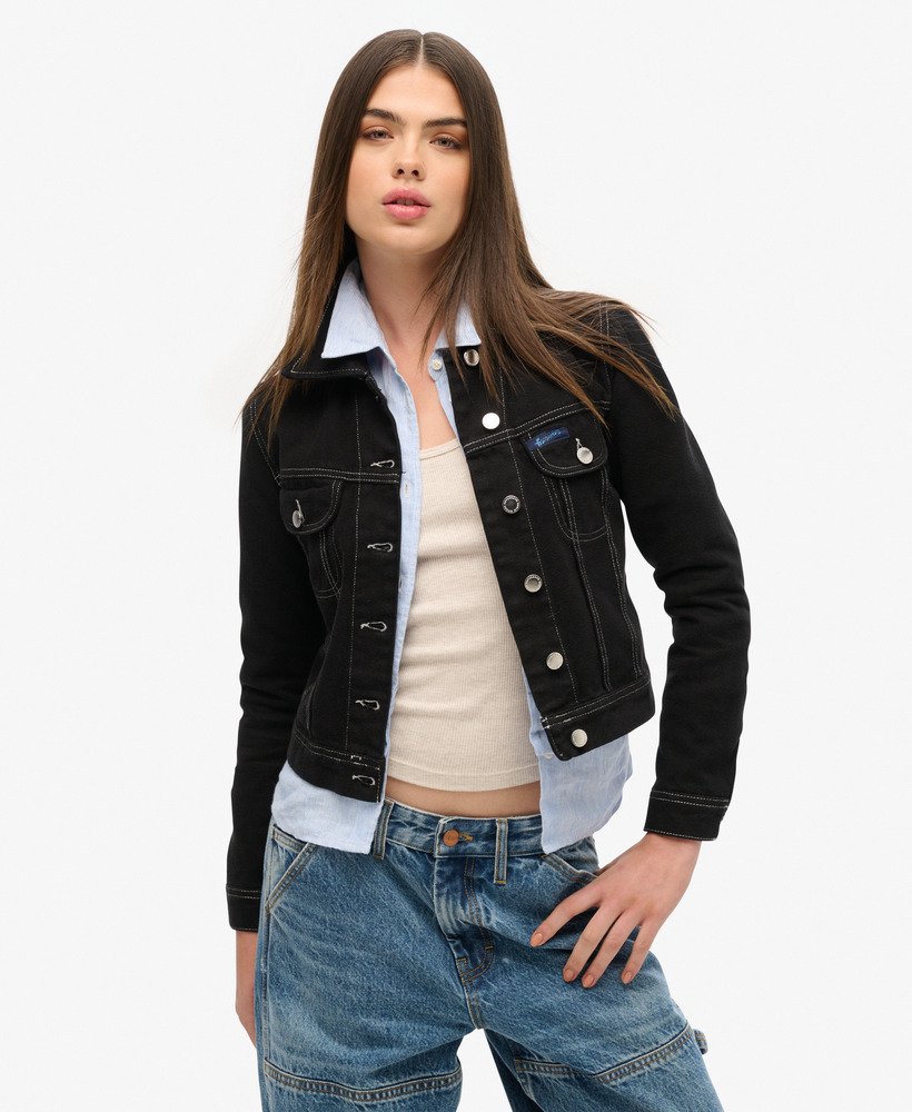 werkjasje kort model in zwart