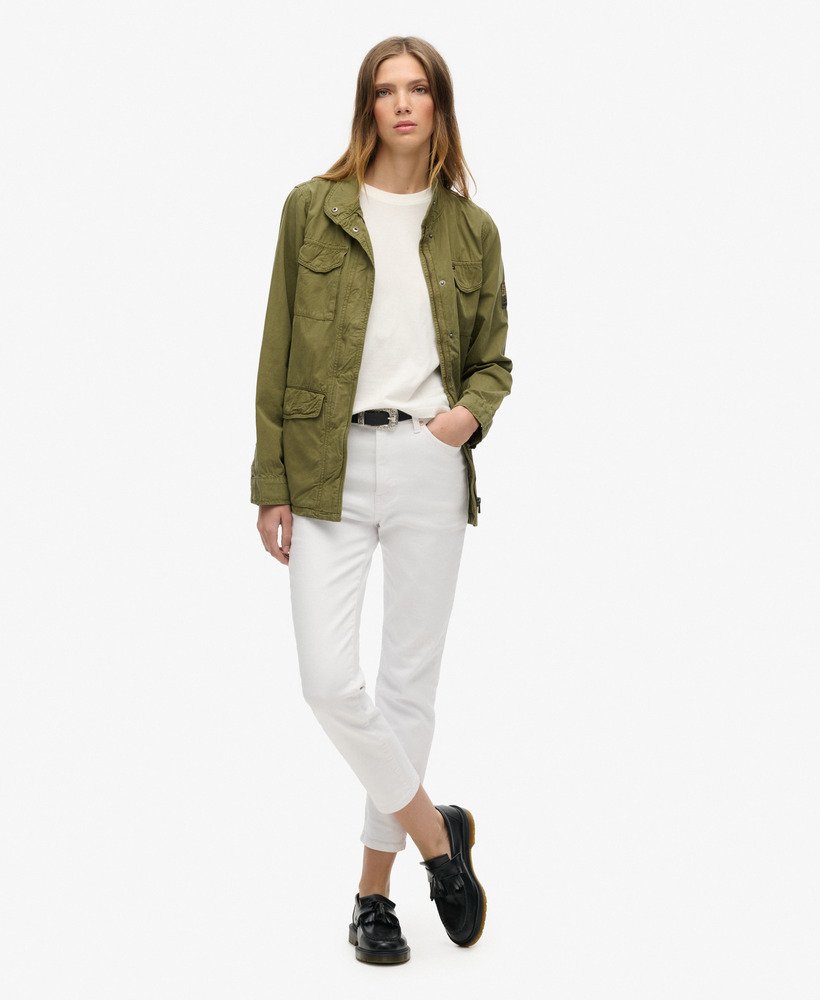 st tropez m65 versierde militaire jas in donker kaki