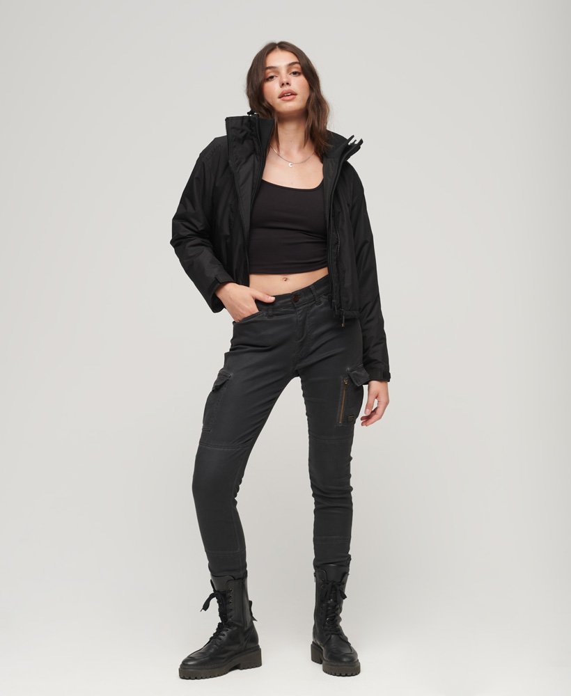 code sd-windcheaterjack in zwart met rasterpatroon