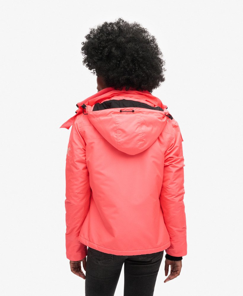 windjack met capuchon in hyper fire pink