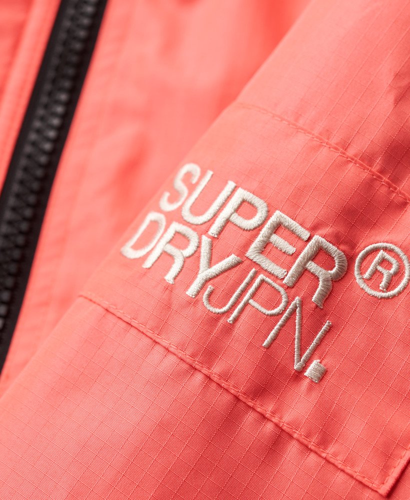 windjack met capuchon in hyper fire pink