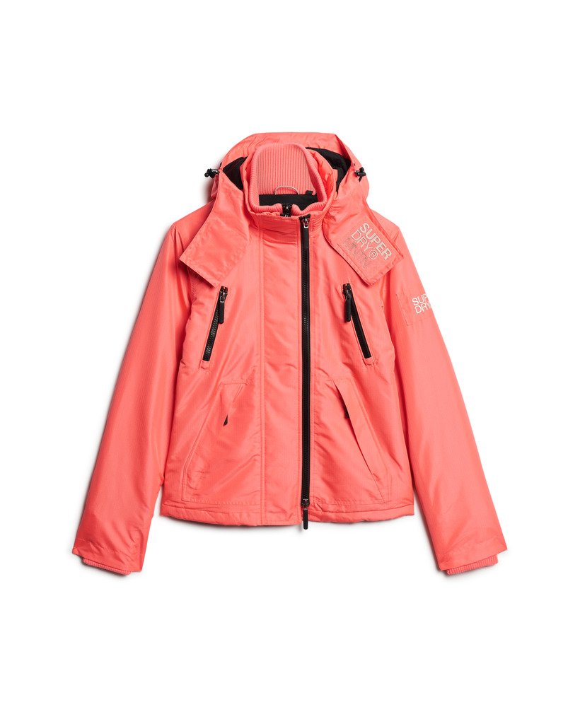 windjack met capuchon in hyper fire pink