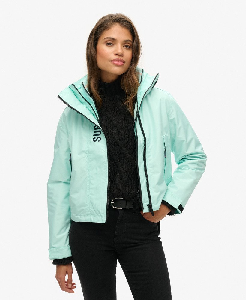 geborduurde sd-windjack met capuchon in cali blue