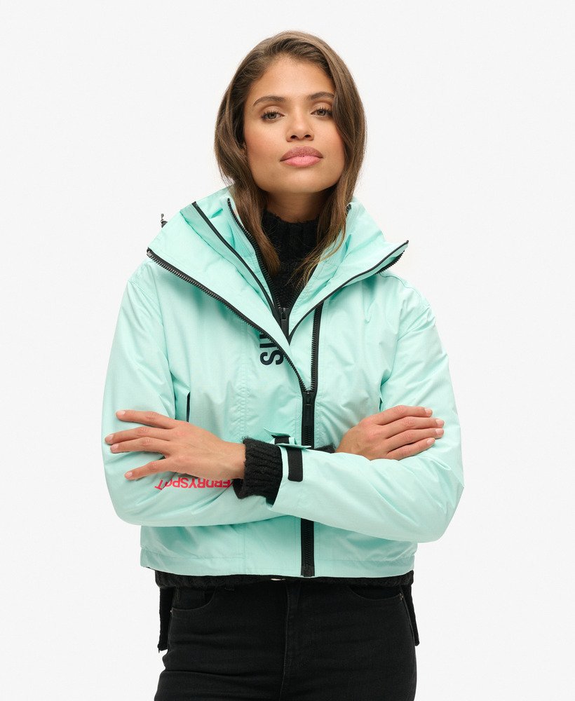 geborduurde sd-windjack met capuchon in cali blue