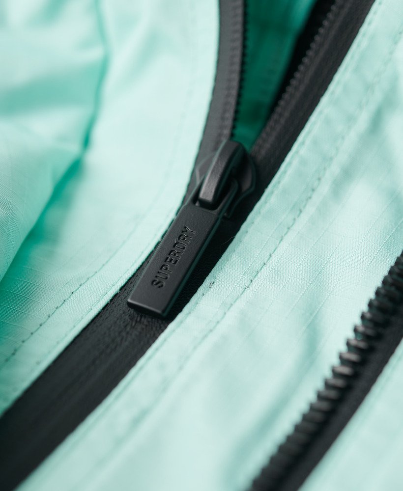 geborduurde sd-windjack met capuchon in cali blue