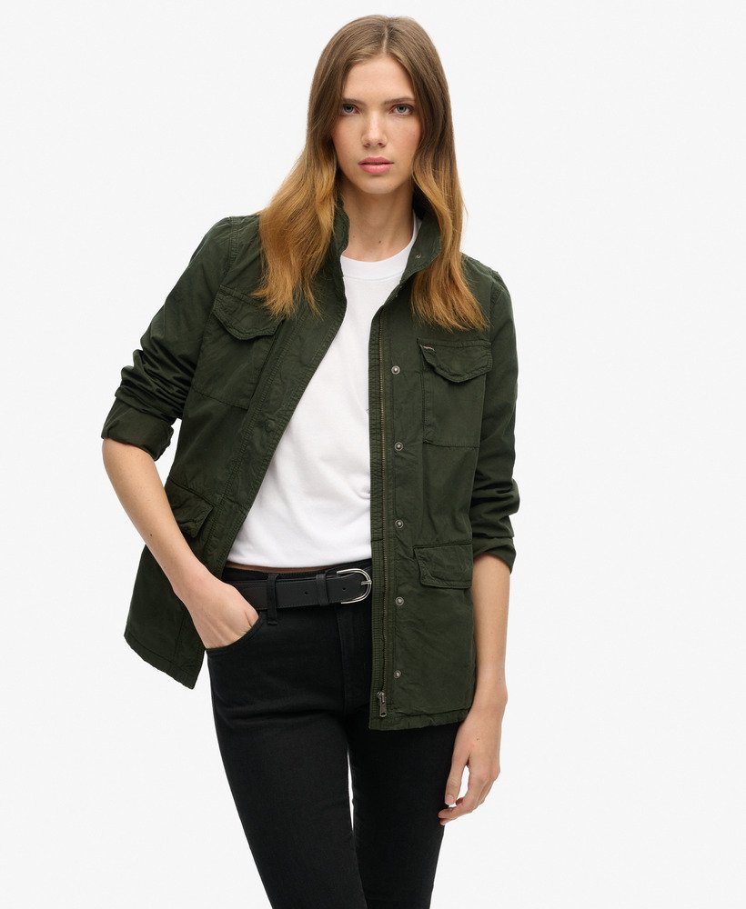 st tropez m65 versierde militaire jas in olijfgroen afkomstig uit overtollige goederen.