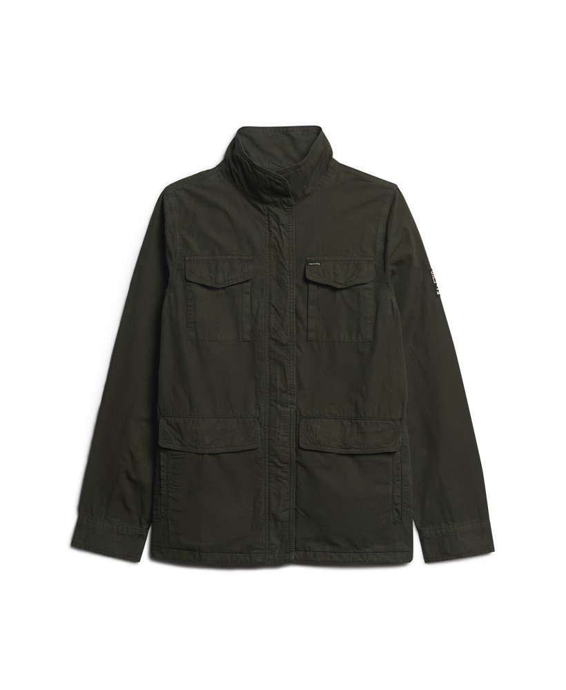 st tropez m65 versierde militaire jas in olijfgroen afkomstig uit overtollige goederen.