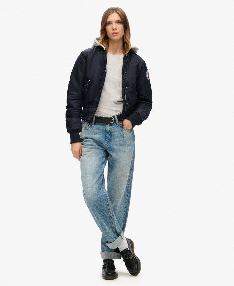 bomberjack met capuchon in eclipse navy