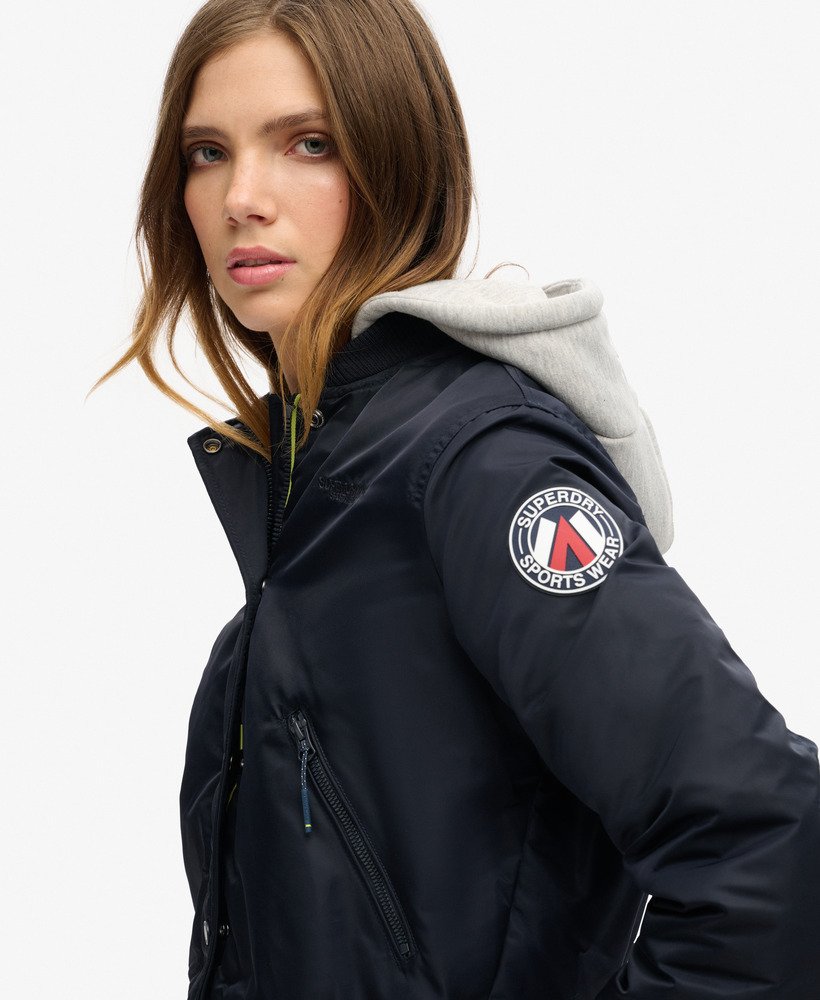 bomberjack met capuchon in eclipse navy