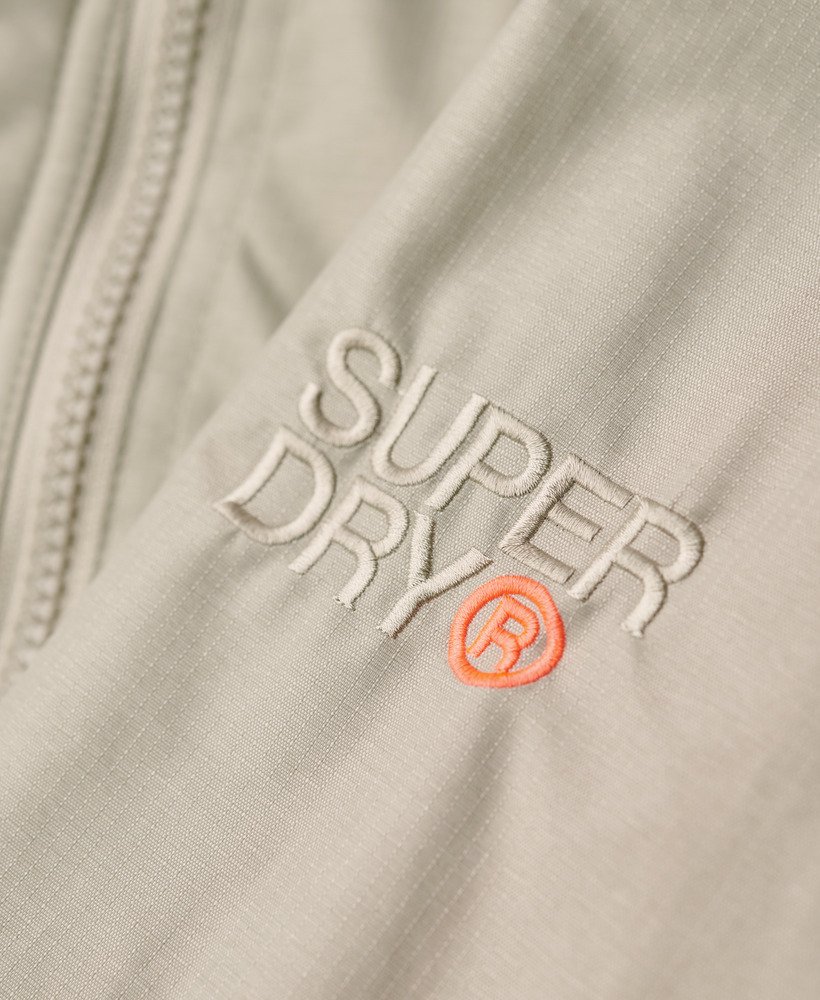 pop zip hooded arctic sd-windcheater jacket in willow grey grid