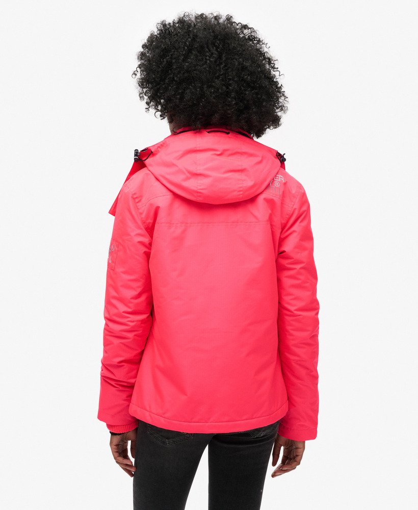 windjack met capuchon in hyper fire pink