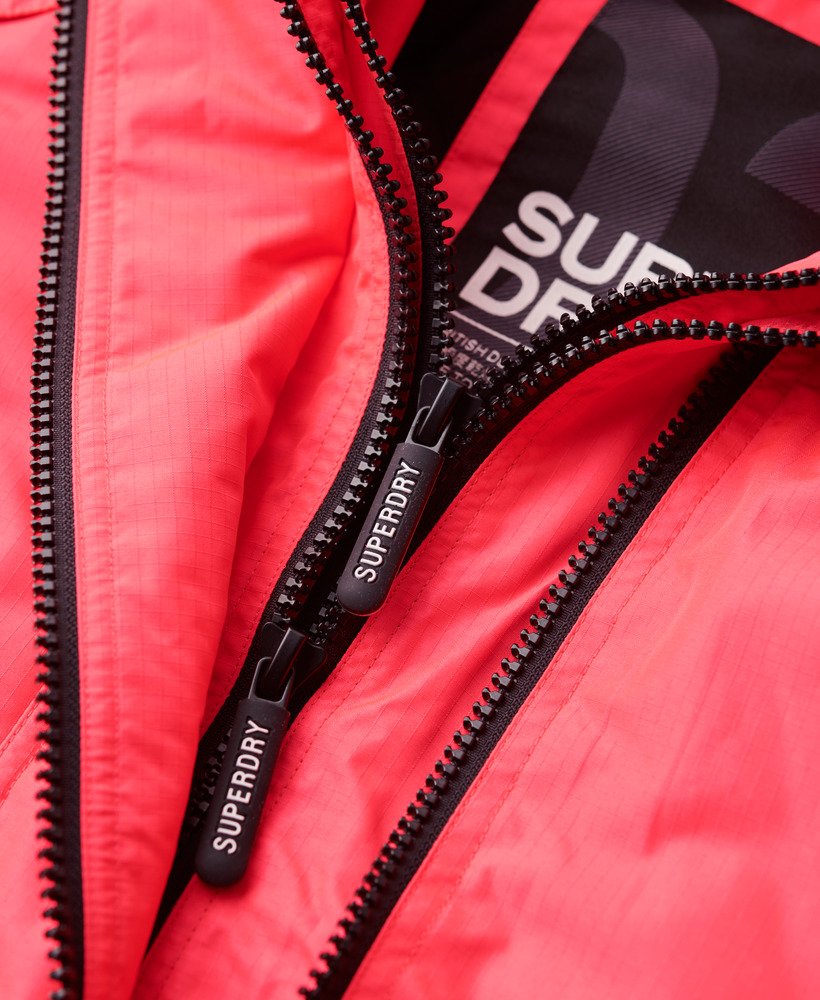 windjack met capuchon in hyper fire pink