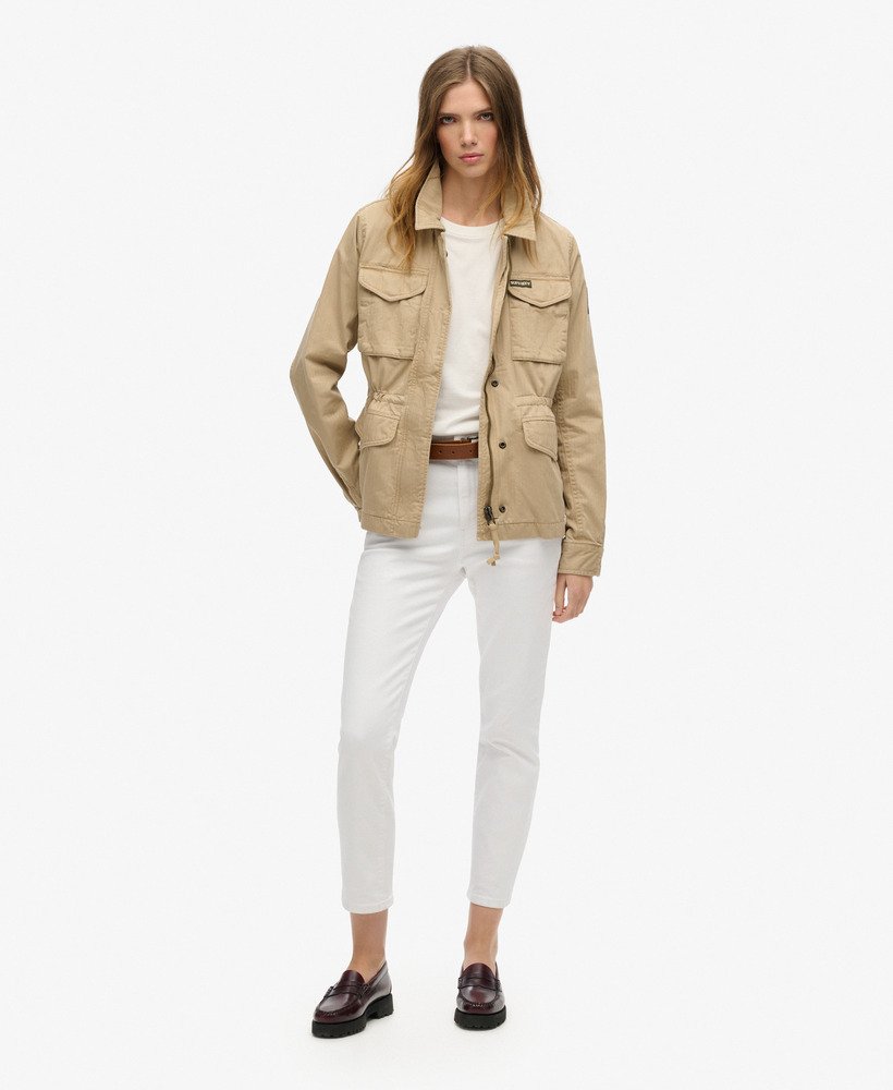 gevoerde militaire m65-jas in canyon beige