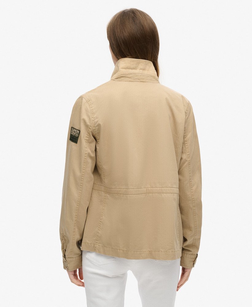gevoerde militaire m65-jas in canyon beige