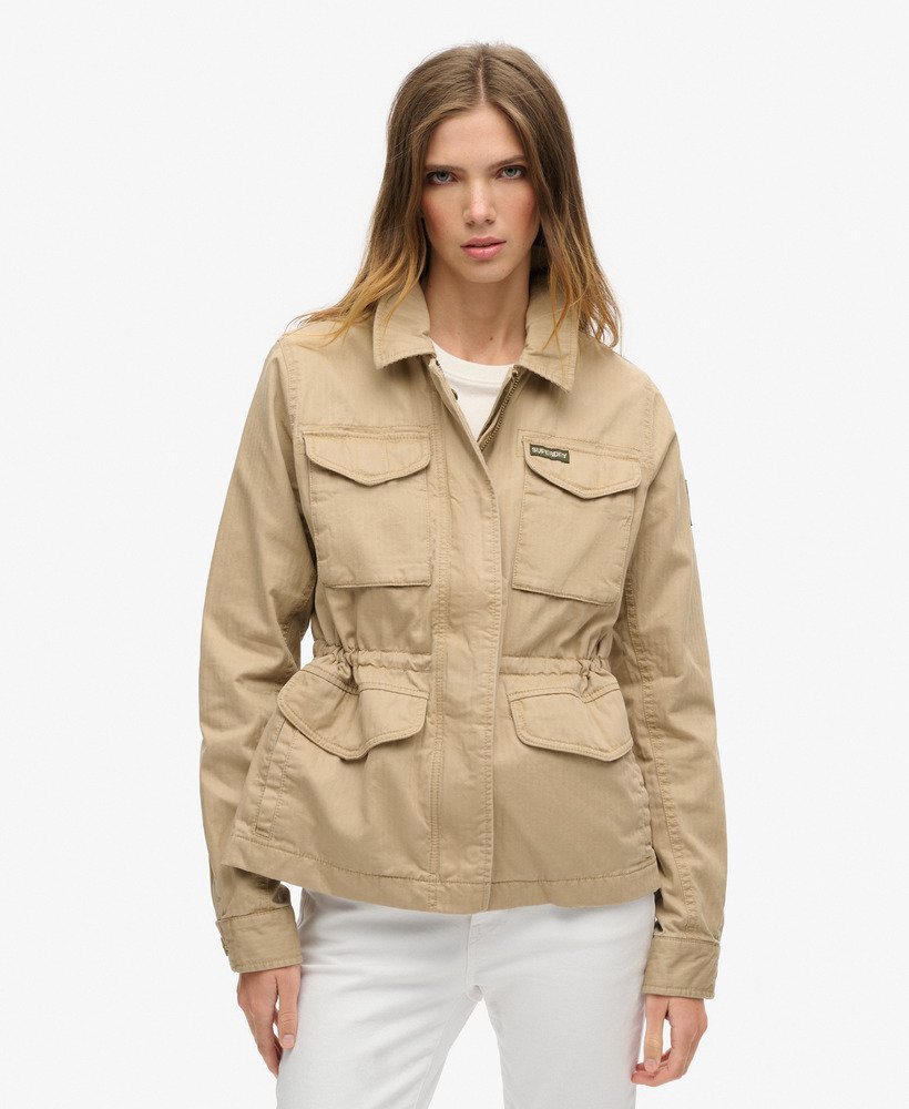 gevoerde militaire m65-jas in canyon beige