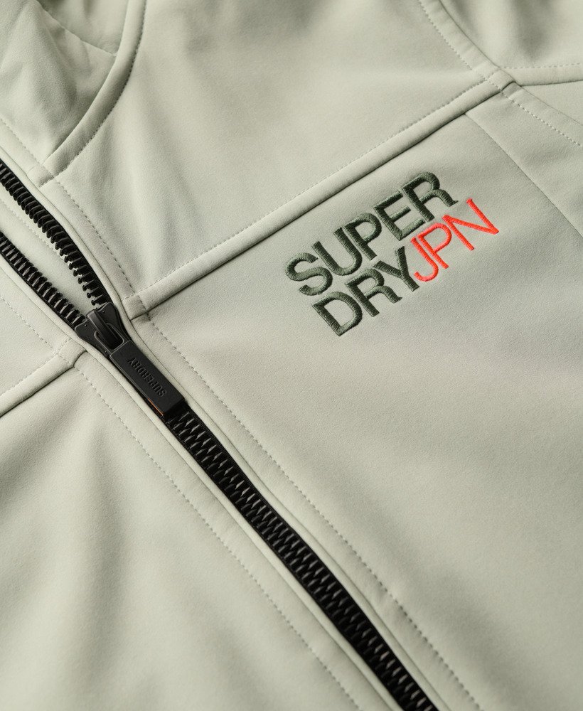 softshell trekkersjas met capuchon in puritan grey