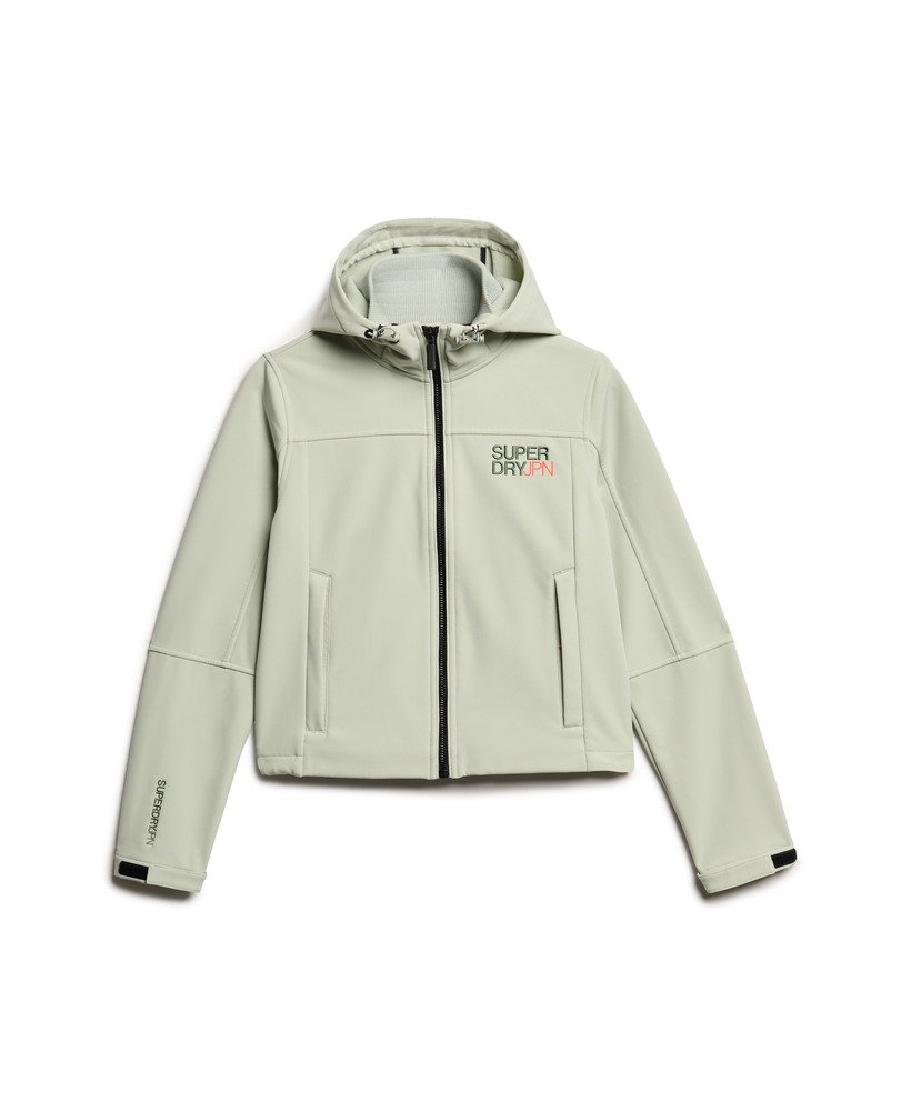 softshell trekkersjas met capuchon in puritan grey