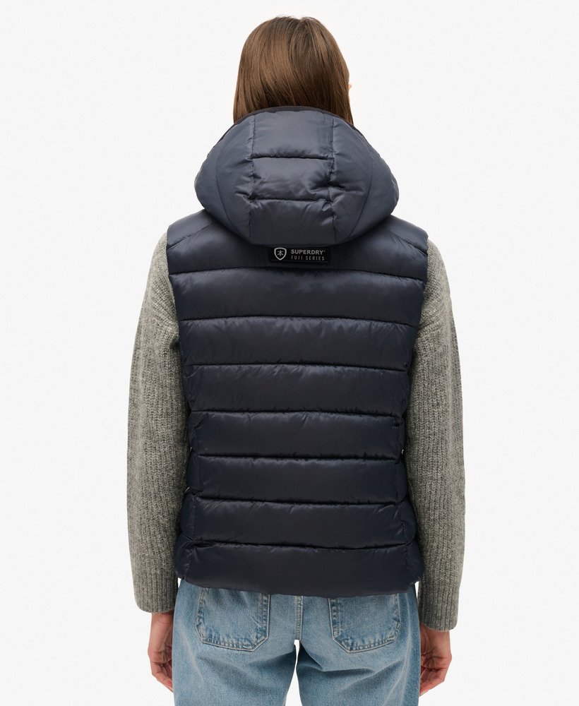 capuchonvest met fuji quilt-vulling in eclipse navy
