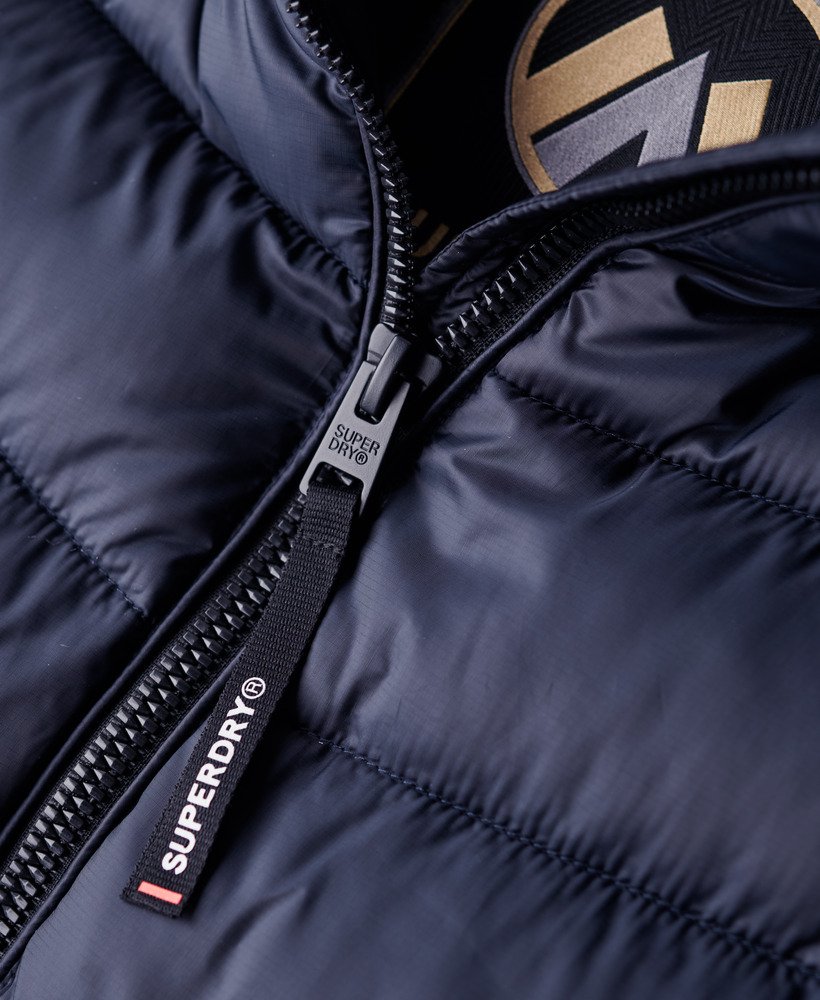 capuchonvest met fuji quilt-vulling in eclipse navy