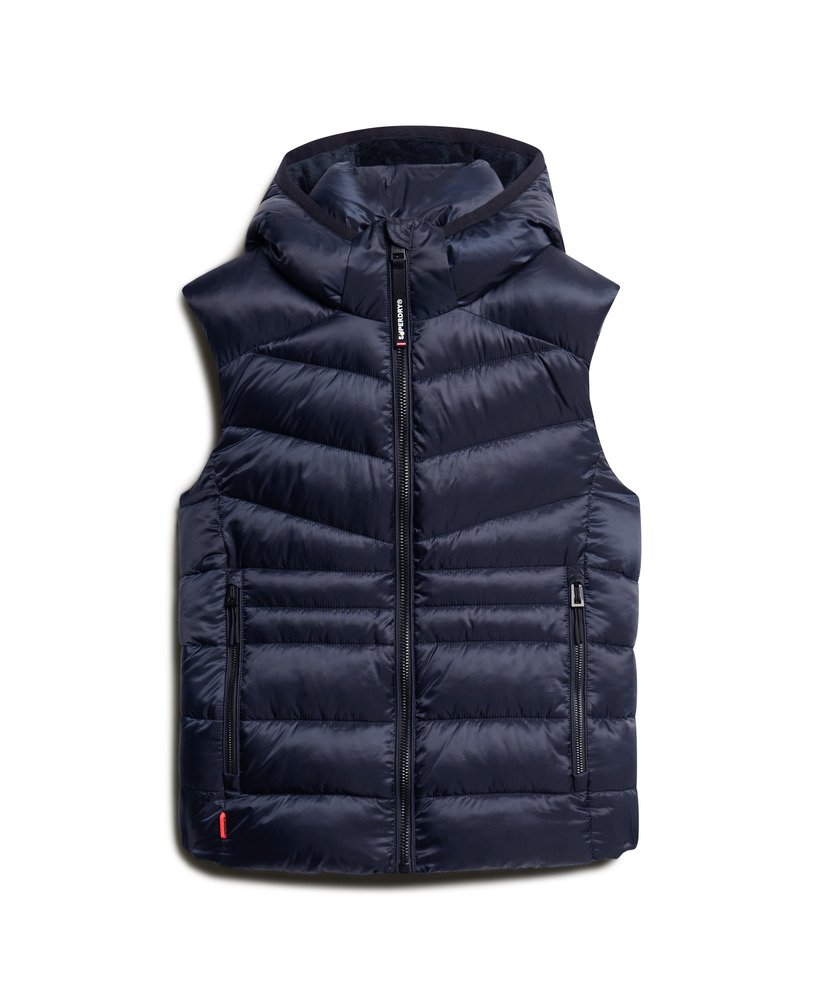 capuchonvest met fuji quilt-vulling in eclipse navy