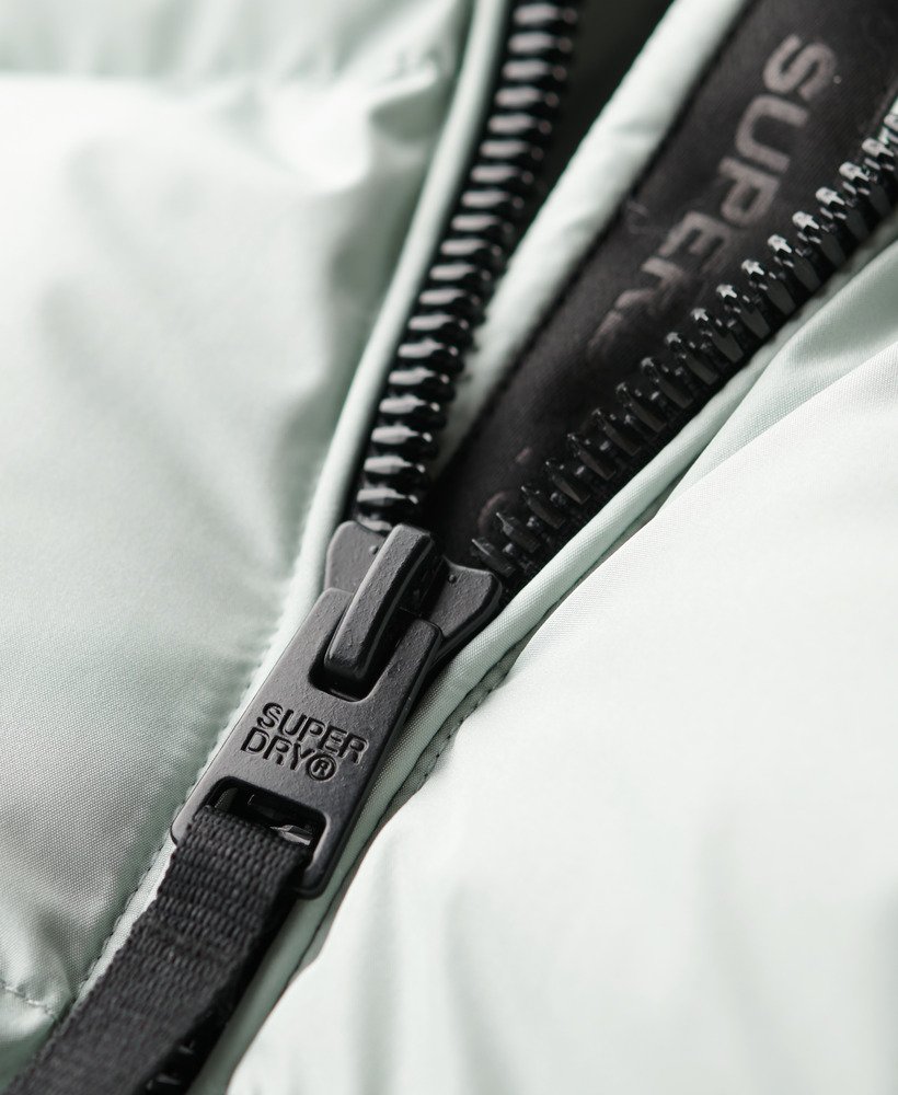 gewatteerde sportjas met capuchon in puritan grey