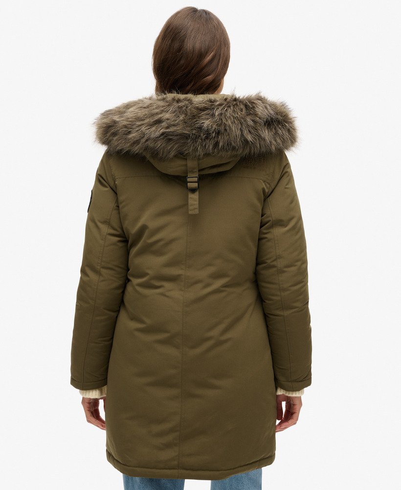 everest parka van imitatiebont in grijs gemêleerdjaffa
