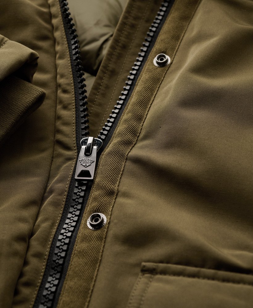everest parka van imitatiebont in grijs gemêleerdjaffa