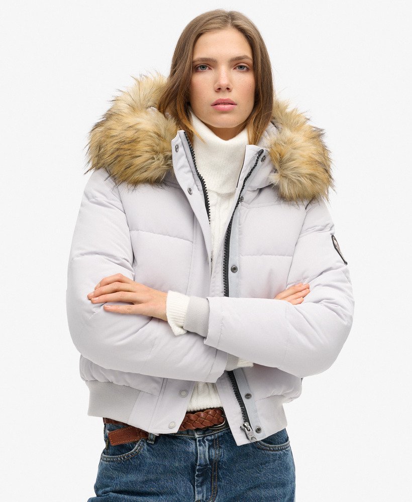 everest bomberjack met capuchon in moonlight grey