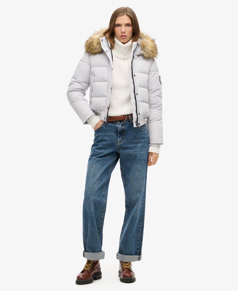 everest bomberjack met capuchon in moonlight grey