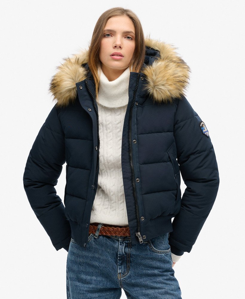 everest bomberjack met capuchon in nordic chrome navy
