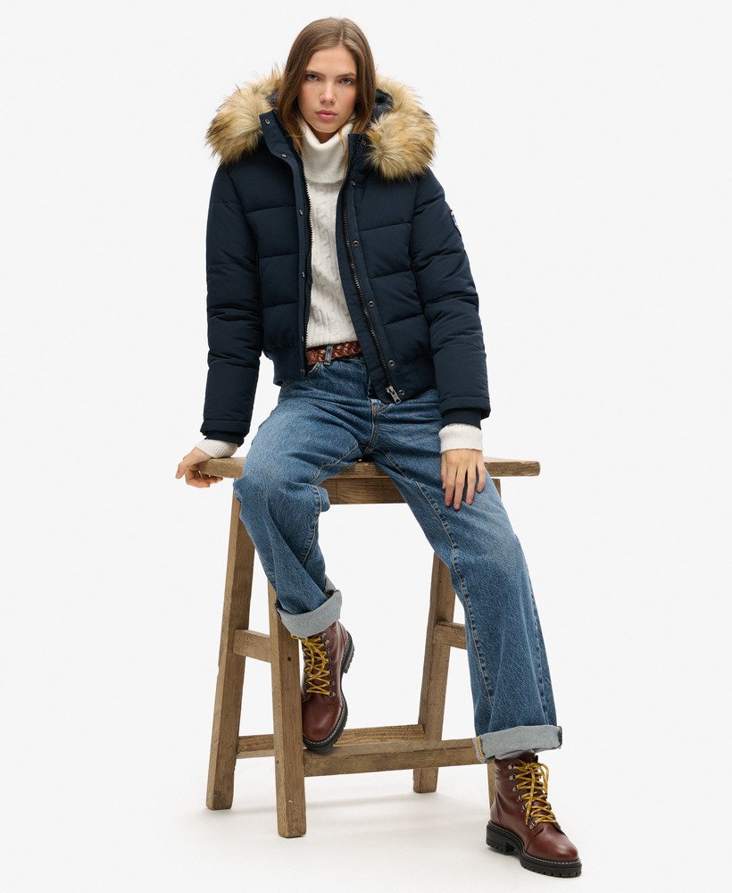 everest bomberjack met capuchon in nordic chrome navy