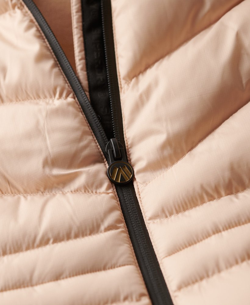 capuchonjas van storm knit hybrid in frappe beige